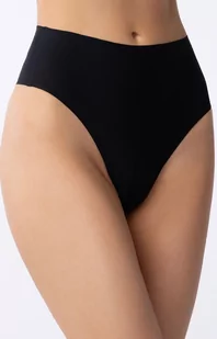 Stringi damskie z wysokim stanem czarne String Maxi, Kolor czarny, Rozmiar L, Julimex - Intymna - Majtki damskie - miniaturka - grafika 1