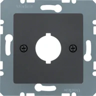 Klawisze i ramki - Hager polo B.Kwadrat/K.1 Płytka czołowa z otworem fi 188 mm do gniazda wyrównania potencjału pojedycznego antracyt mat 14311606 14311606 - miniaturka - grafika 1
