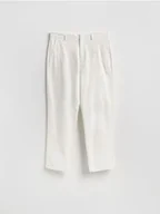 Spodnie męskie - Reserved - Spodnie chino straight - biały - miniaturka - grafika 1