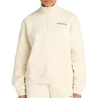 Bluzy sportowe damskie - Bluza damska New Balance WT53513LIN - beżowa - miniaturka - grafika 1