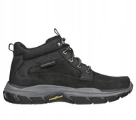 Buty sportowe męskie - Buty męskie Skechers Respected Boswell czarne 204454 Blk - miniaturka - grafika 1