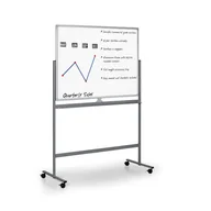 Tablice i flipcharty - B2B Partner Mobilna obustronna tablica obrotowa, 1500x1200x mm 5467 - miniaturka - grafika 1