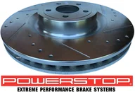 Tarcze hamulcowe - Przednia WIERCONA NACINANA tarcza hamulcowa POWERSTOP 380mm Ford Mustang GT 2015- brembo system - miniaturka - grafika 1