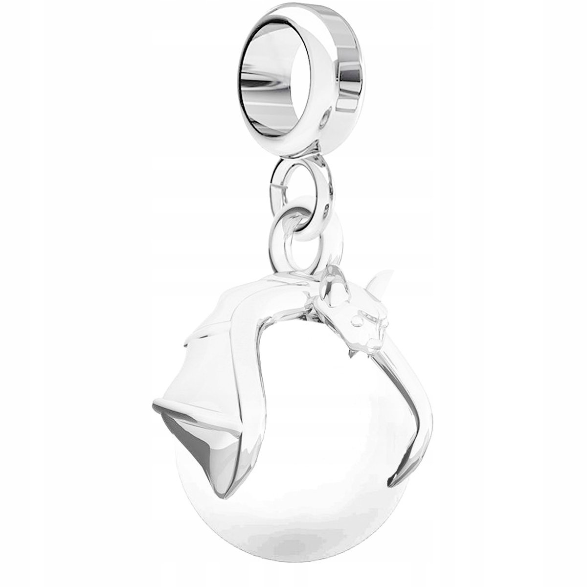 Charms Nietoperz Biała Perła srebro 925