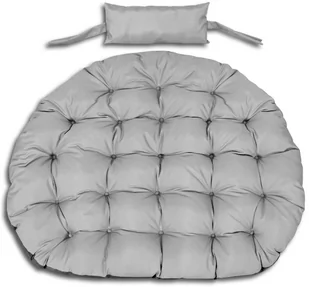 Poduszka Ogrodowa 110 Cm Na Krzesło Wiszące Bocianie Gniazdo Wodoodporna Szara - Poduszki ogrodowe - miniaturka - grafika 1