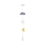Lampy sufitowe - Wisząca lampa dziecięca Moon z dekoracjami multikolor - miniaturka - grafika 1
