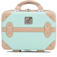 Walizki - Kuferek SEMI LINE T5839-1 Vintage 23 cm Miętowo-różowy - miniaturka - grafika 1
