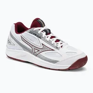Buty sportowe damskie - Buty do tenisa damskie Mizuno Break Shot 4 AC white/cabernet/papyrus - miniaturka - grafika 1