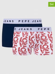 Pepe Jeans Bokserki (2 pary) w kolorze granatowym i białym - Majtki męskie - miniaturka - grafika 1