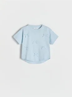 Reserved - T-shirt z kokardkami - jasnoniebieski - Bluzki dla niemowląt - miniaturka - grafika 1