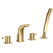 Baterie wannowe i prysznicowe - Omnires Darling bateria wannowa 4-otworowa złota DA5032GL - miniaturka - grafika 1