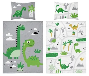Pościel bawełniana dziecięca 100x135 5135b dinozaury - Pościel dla dzieci - miniaturka - grafika 1