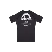 Kimona, stroje i obuwie - MANTO Rashguard Krótki Rękaw SOCIETY Black - miniaturka - grafika 1