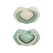 Smoczki uspokajające - canpol Babies Zestaw smoczków uspokajających silikonowych symetrycznych Pure Color 18+ m, zielony - miniaturka - grafika 1