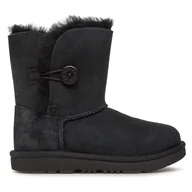 Buty dla dziewczynek - Śniegowce Ugg K Bailey Button II 1017400K Czarny - miniaturka - grafika 1