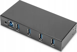 DIGITUS USB 3.0 HUB 4 Port Industrial Metal 15-kV ESD Table Wall DIN Rail mount - Huby USB - miniaturka - grafika 1