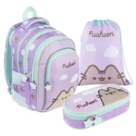 Plecaki szkolne i tornistry - PLECAK+PIÓRNIK+WOREK ZESTAW PUSHEEN VIOLET FIOLET ST. MAJEWSKI - miniaturka - grafika 1