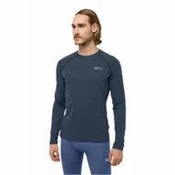 Bielizna sportowa męska - Męska ocieplana bluzka z długim rękawem Jack Wolfskin INFINITE WARM LS M midnight sky - 3XL - miniaturka - grafika 1