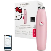 Szczoteczki do twarzy - Geske, Urządzenie do mikroprądowego liftingu twarzy 6w1 Hello Kitty z aplikacją, różowe - miniaturka - grafika 1
