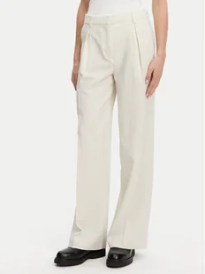 Calvin Klein Spodnie palazzo K20K208217 Beżowy Wide Leg - Spodnie damskie - miniaturka - grafika 1