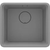 Zlewozmywaki - DEANTE Zlewozmywak 50x45 MOMI szary metalik, elementy stalowe ZKM_S10A - miniaturka - grafika 1