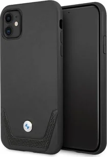 BMW Etui BMW BMHCN61RSWPK iPhone 11 6,1" czarny/black hardcase Leather Perforate - Etui i futerały do telefonów - miniaturka - grafika 1