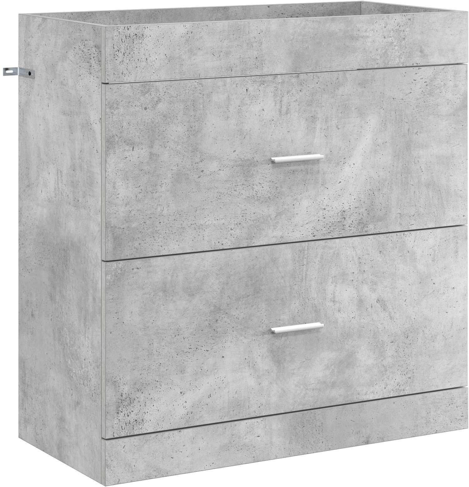 vidaXL vidaXL Szafka pod zlewem w łazience Betonowy szary 78,5 x 37,5 x 81 cm