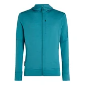 Bluzy męskie - Bluza męska Icebreaker Merino 260 Quantum IV LS Zip Hoodie Topaz M - miniaturka - grafika 1