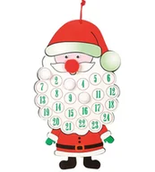 Ozdoby bożonarodzeniowe - Wiszący Kalendarz adwentowy Święty Mikołaj DIY - miniaturka - grafika 1