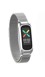 Pasek Metalowy z Zapięciem na Magnes Braders Bransoleta do Oppo Band srebrny - Smartband - miniaturka - grafika 5