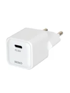 Ładowarki do telefonów - Deltaco USB-C mini wall charger 1x USB-C PD 20 W white - miniaturka - grafika 1