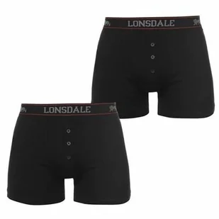 Lonsdale 2 sztuki, bokserki męskie, czarne, Rozmiar XS - Majtki męskie - miniaturka - grafika 1