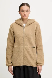 Haglöfs bluza polarowa Funäs damska kolor zielony z kapturem gładka 607818 - Bluzy damskie - miniaturka - grafika 1