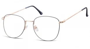 Oprawki okulary Pilotki zerówki korekcyjne 924C granatowo-złote - Okulary korekcyjne, oprawki, szkła - miniaturka - grafika 1