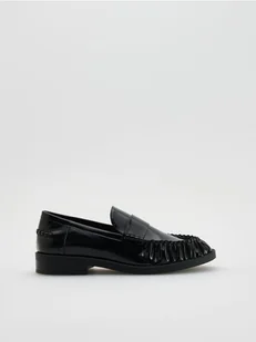 Reserved - Loafersy z przeszyciami - czarny - Półbuty damskie - miniaturka - grafika 1