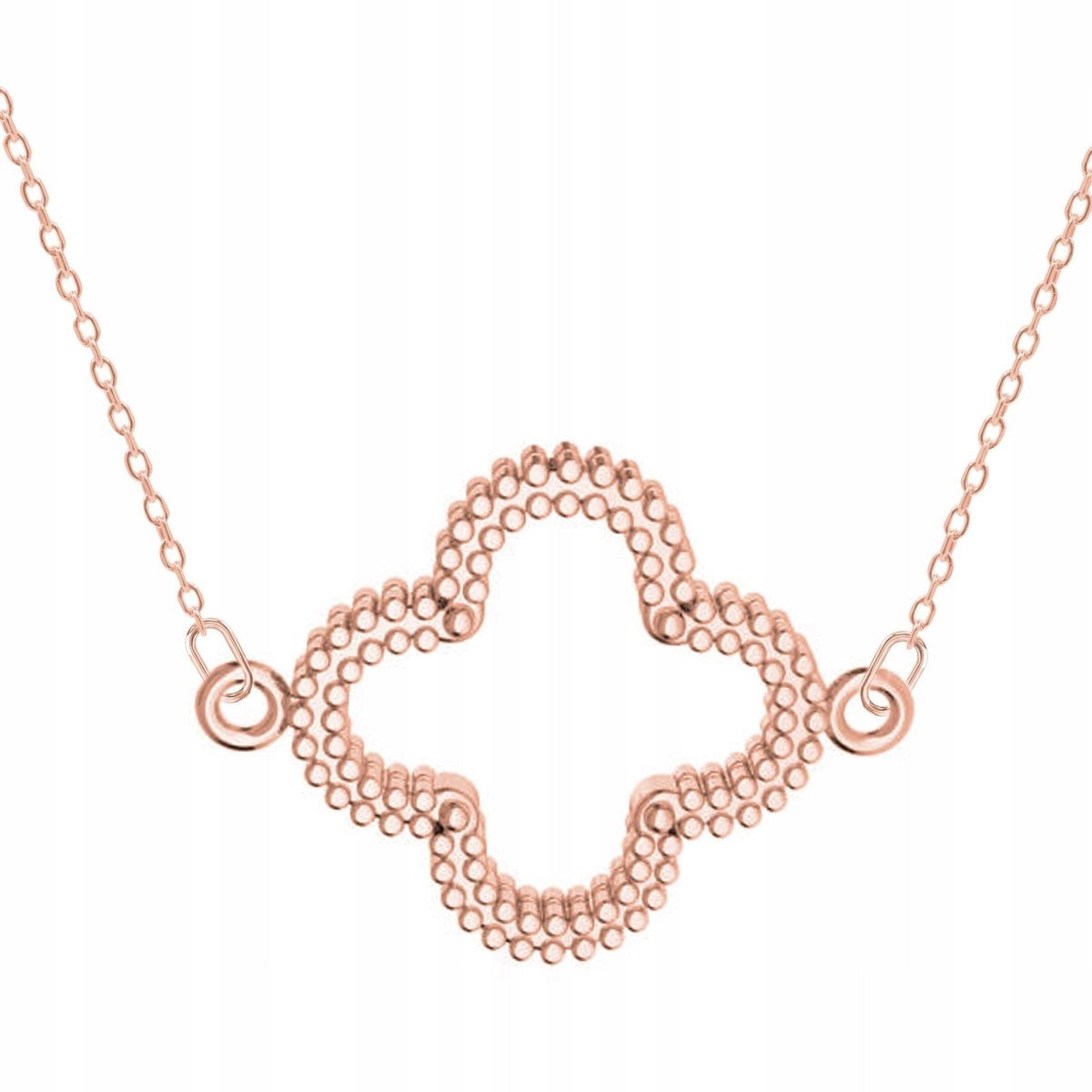 Naszyjnik Pozłacany z Kwiatem Koniczynką Roślina Kwiat Koniczyna SREBRO 925