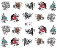 Ozdoby do paznokci - Naklejki wodne na paznokcie - nr 1078 - miniaturka - grafika 1