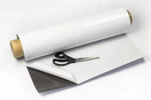 Folia magnetyczna 0,4 mm biała z klejem - Folie do laminatora - miniaturka - grafika 1