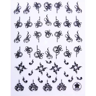 Naklejki Do Paznokci Cienkie Colorf Cb Black 176 - Ozdoby do paznokci - miniaturka - grafika 1