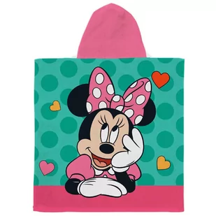 Ręcznik bawełniany ponczo z kapturem 60x120 Myszka Minnie - Okrycia kąpielowe dla dzieci - miniaturka - grafika 3