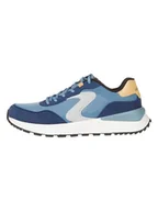 Trampki męskie - Skechers Skórzane sneakersy "Fury Fury" w kolorze granatowo-błękitnym - miniaturka - grafika 1
