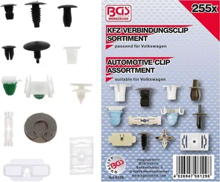 Bgs Technic Spinki tapicerskie uniwersalne, 255 cz. B.8129 - Narzędzia samochodowe - miniaturka - grafika 1