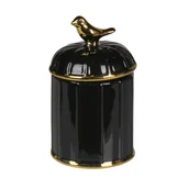 Pojemniki łazienkowe - Pojemnik Pouli 9 x 9 x 15 cm czarny - miniaturka - grafika 1