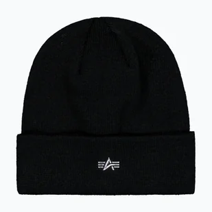 Czapka zimowa Alpha Industries Metal Logo Beanie black WYSYŁKA W 24H 30 DNI NA ZWROT - Czapki damskie - miniaturka - grafika 1