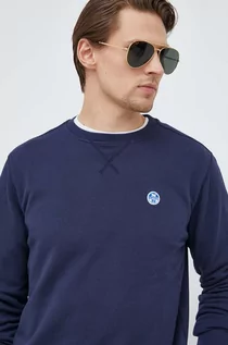Bluzy męskie - North Sails bluza bawełniana męska kolor granatowy z aplikacją - grafika 1