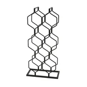 Pozostałe akcesoria barmańskie - H&S Collection Stojak na 8 butelek wina, metalowy, czarny - miniaturka - grafika 1
