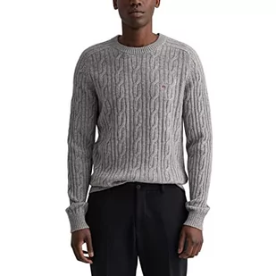 Gant Sweter męski, Szary Melanż, XL - Swetry męskie - miniaturka - grafika 1