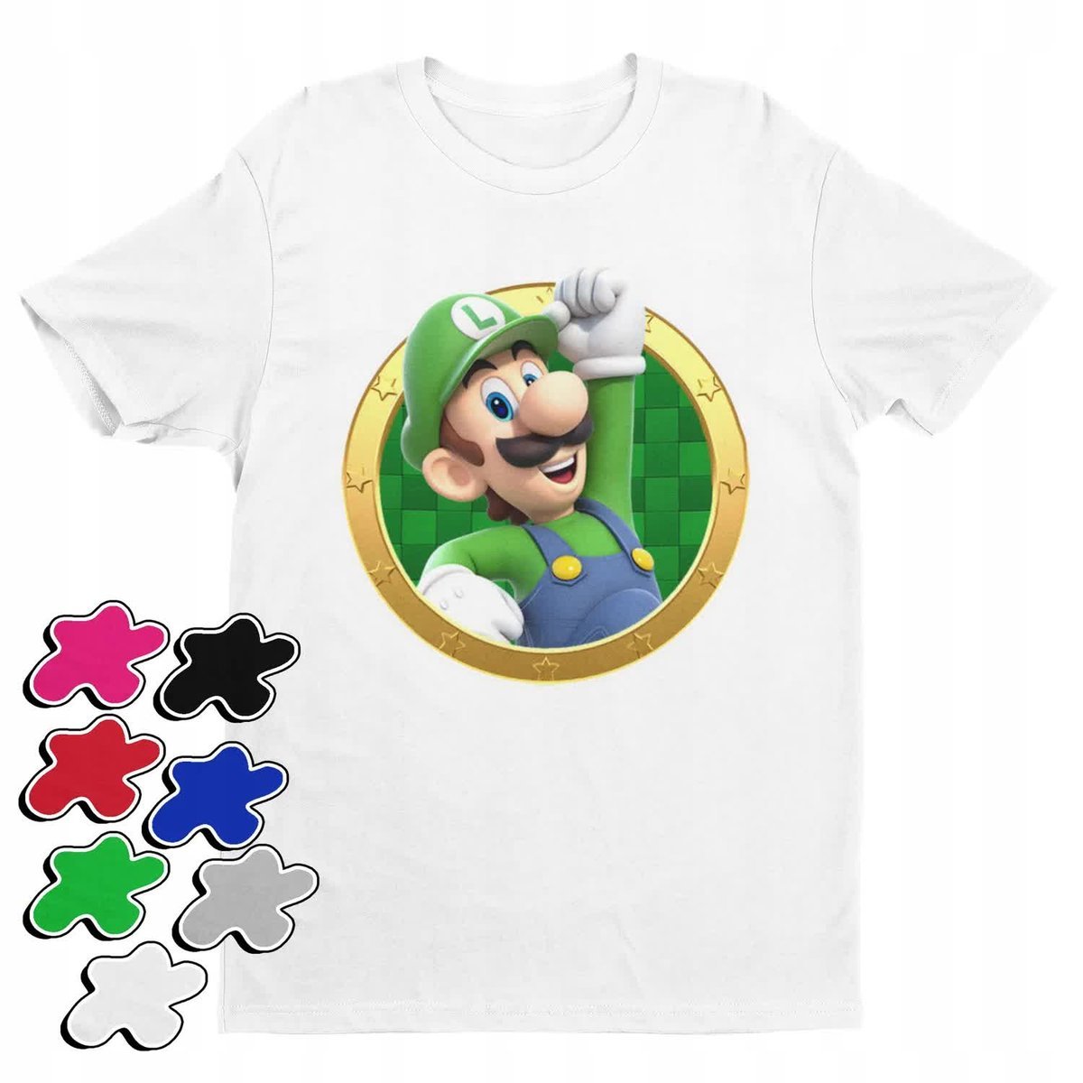 Koszulka T-Shirt Dziecięca Z Nadrukiem Dla Gracza Mario Luigi -M 134-140