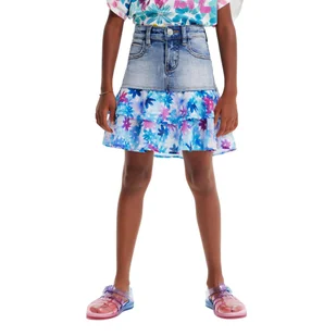 Spódnica dziewczęca Desigual Animal jeanswowa z falbaną-146 - Spódnice Spódnica dziewczęca Desigual Animal jeanswowa z falbaną-146 - Spódnice - miniaturka - grafika 1