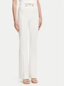 Spodnie damskie - Fracomina Spodnie materiałowe FR25SVA006W51501 Écru Flare Fit - miniaturka - grafika 1